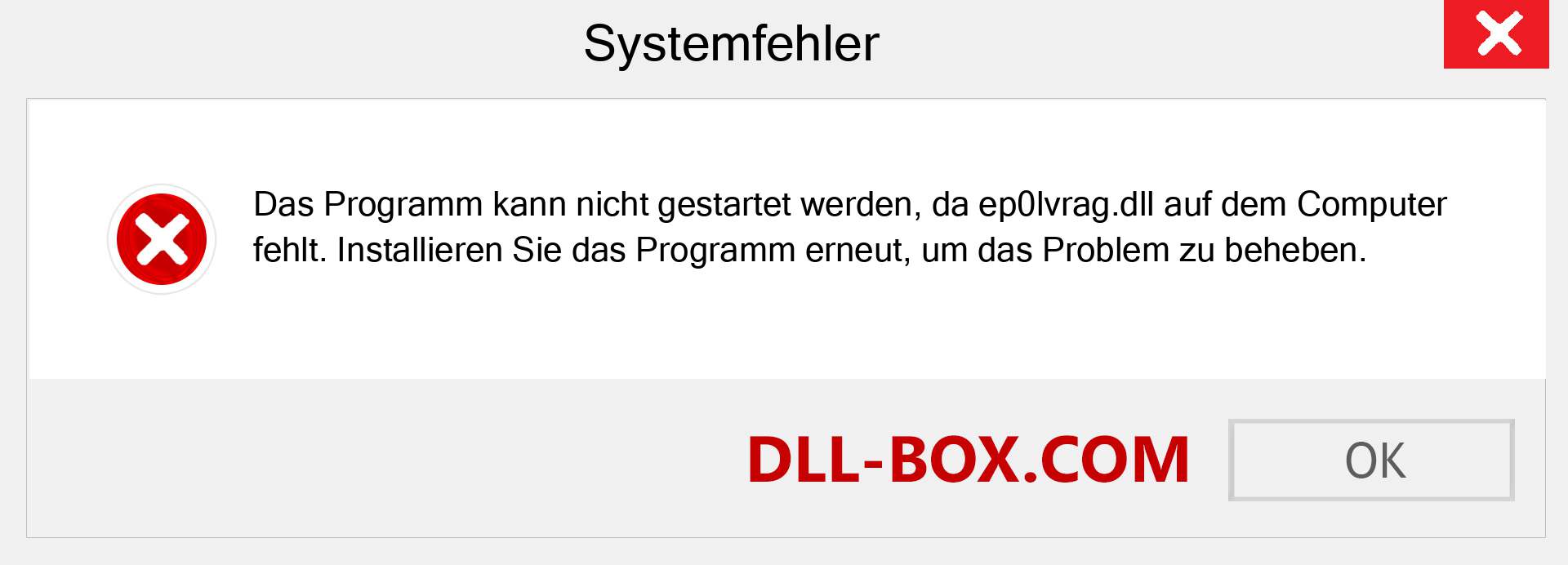 ep0lvrag.dll-Datei fehlt?. Download für Windows 7, 8, 10 - Fix ep0lvrag dll Missing Error unter Windows, Fotos, Bildern