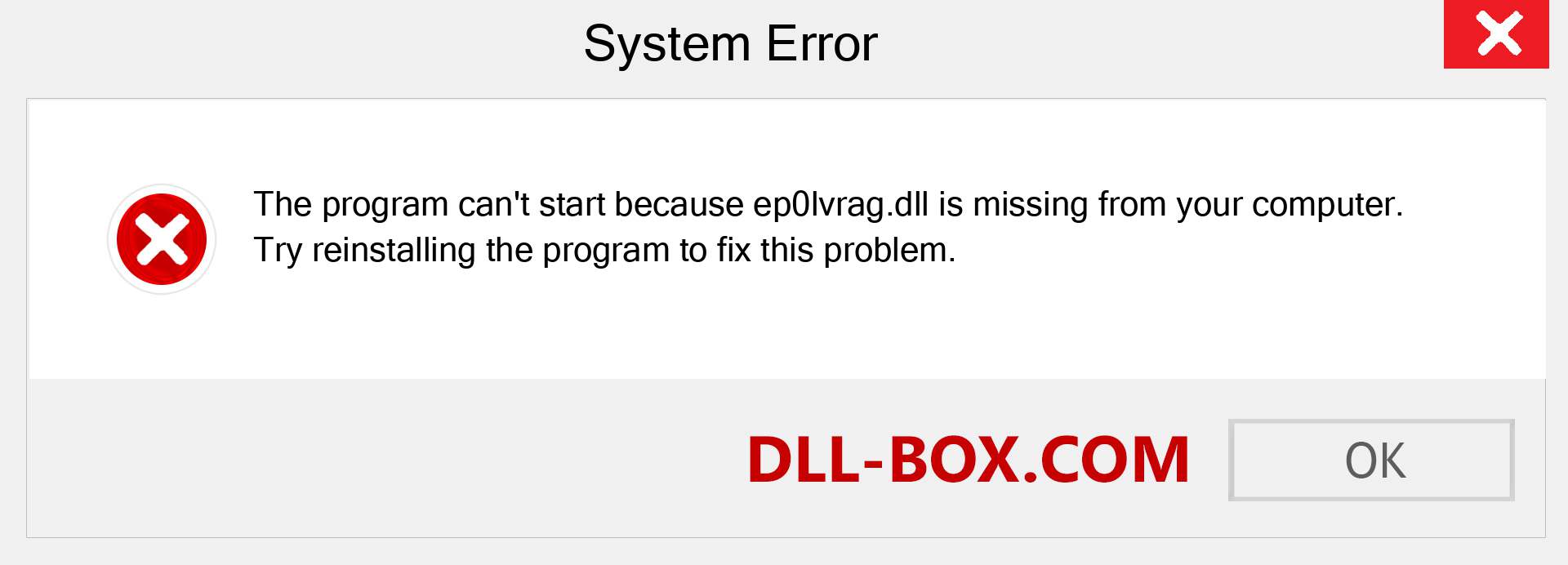  ep0lvrag.dll file is missing?. Download for Windows 7, 8, 10 - Fix  ep0lvrag dll Missing Error on Windows, photos, images
